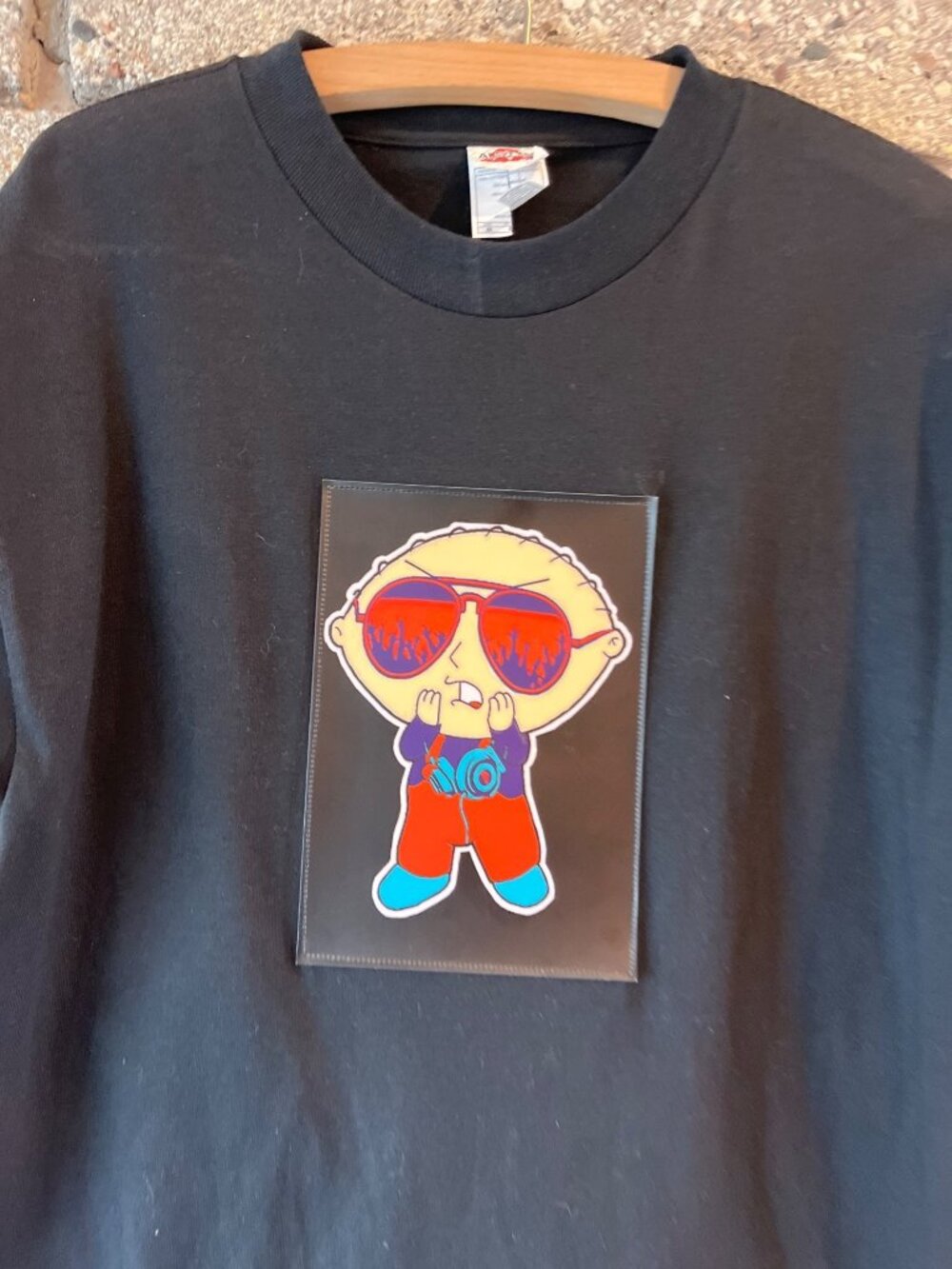Stewie Griffin Graphic T-Shirt Black Medium Alstyle Cotton Retro Cartoon Unisex - Picture 3 of 6